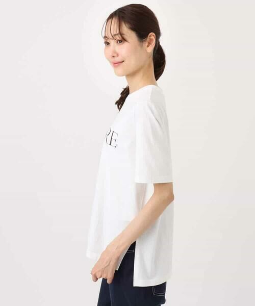 Maison de CINQ / メゾン ドゥ サンク カットソー | 【小さいサイズ】ニュアンス配色コットンロゴTシャツ/洗濯機で洗える | 詳細5