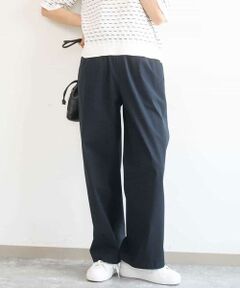 Maison de CINQ / メゾン ドゥ サンク チノ・ワークパンツ | 【小さいサイズ】コットンライクストレッチワイドパンツ/抗ピリング/洗濯機で洗える