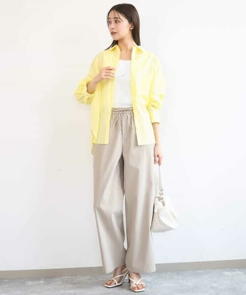 Maison de CINQ / メゾン ドゥ サンク チノ・ワークパンツ | 【小さいサイズ】コットンライクストレッチワイドパンツ/抗ピリング/洗濯機で洗える | 詳細27