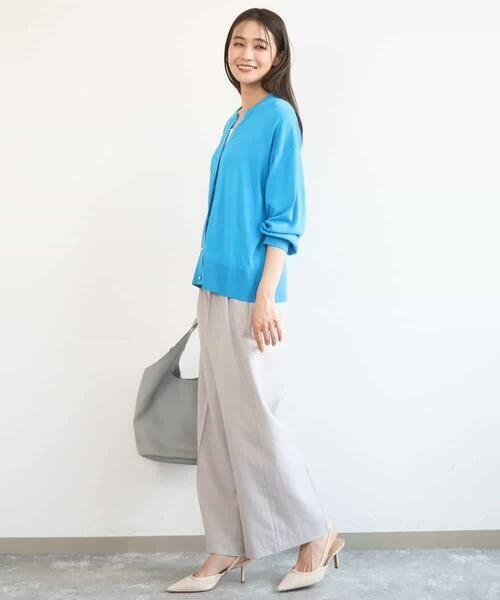 Maison de CINQ / メゾン ドゥ サンク チノ・ワークパンツ | 【小さいサイズ】[UVカット/接触冷感/速乾/洗える]バイオヴィンテージツイル ワイドストレートパンツ | 詳細5