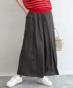 Maison de CINQ / メゾン ドゥ サンク その他パンツ | 【小さいサイズ】[UVカット/接触冷感/洗える]サテンワイドパンツ