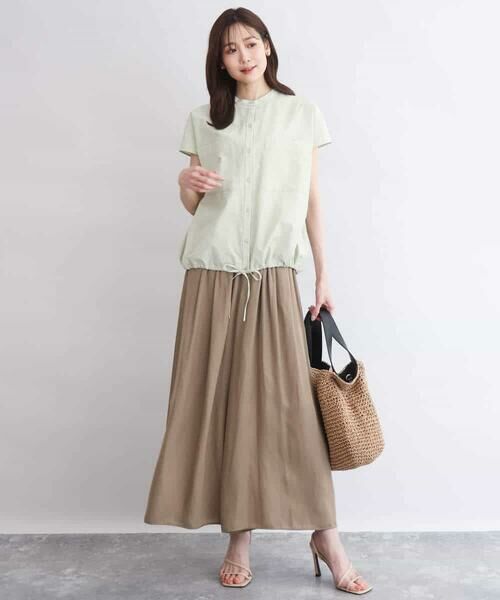 Maison de CINQ / メゾン ドゥ サンク その他パンツ | 【小さいサイズ】[UVカット/接触冷感/洗える]サテンワイドパンツ | 詳細10