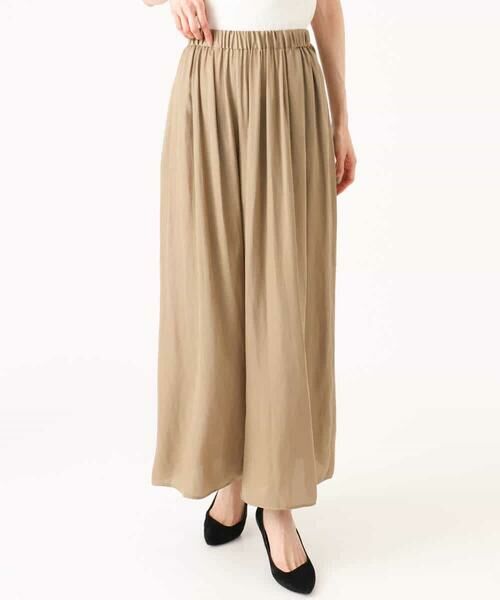 Maison de CINQ / メゾン ドゥ サンク その他パンツ | 【小さいサイズ】[UVカット/接触冷感/洗える]サテンワイドパンツ | 詳細13