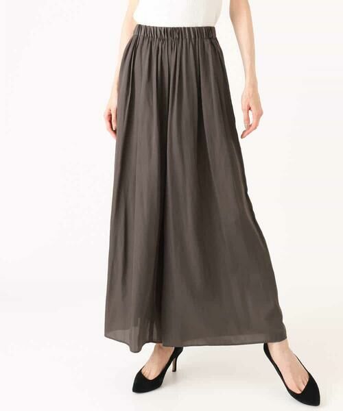 Maison de CINQ / メゾン ドゥ サンク その他パンツ | 【小さいサイズ】[UVカット/接触冷感/洗える]サテンワイドパンツ | 詳細21