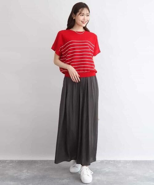 Maison de CINQ / メゾン ドゥ サンク その他パンツ | 【小さいサイズ】[UVカット/接触冷感/洗える]サテンワイドパンツ | 詳細3