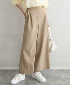Maison de CINQ / メゾン ドゥ サンク チノ・ワークパンツ | 【小さいサイズ】[洗える]リネンライクストレッチ ストレートワイドパンツ