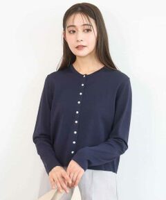 Maison de CINQ / メゾン ドゥ サンク カーディガン・ボレロ | 【小さいサイズ】ドット釦ニットカーディガン/接触冷感/UVカット/洗える