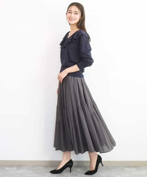 Maison de CINQ / メゾン ドゥ サンク カーディガン・ボレロ | 【小さいサイズ】ラッフルフリルデザインカーディガン/接触冷感/UVカット/洗える | 詳細3