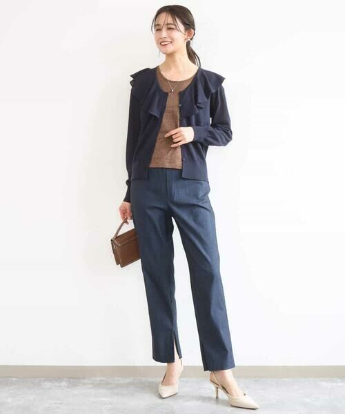 Maison de CINQ / メゾン ドゥ サンク カーディガン・ボレロ | 【小さいサイズ】ラッフルフリルデザインカーディガン/接触冷感/UVカット/洗える | 詳細5