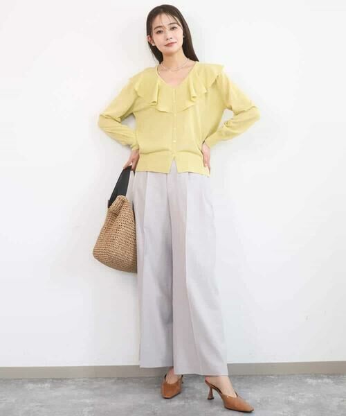 Maison de CINQ / メゾン ドゥ サンク カーディガン・ボレロ | 【小さいサイズ】ラッフルフリルデザインカーディガン/接触冷感/UVカット/洗える | 詳細8