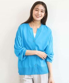 Maison de CINQ / メゾン ドゥ サンク カーディガン・ボレロ | 【小さいサイズ】キーネックカーディガン/接触冷感/UVカット/洗える