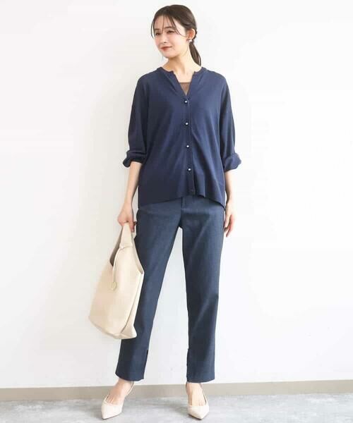 Maison de CINQ / メゾン ドゥ サンク カーディガン・ボレロ | 【小さいサイズ】キーネックカーディガン/接触冷感/UVカット/洗える | 詳細2