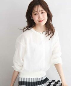 Maison de CINQ / メゾン ドゥ サンク カーディガン・ボレロ | 【小さいサイズ】[洗える]チュールシアーニットカーディガン
