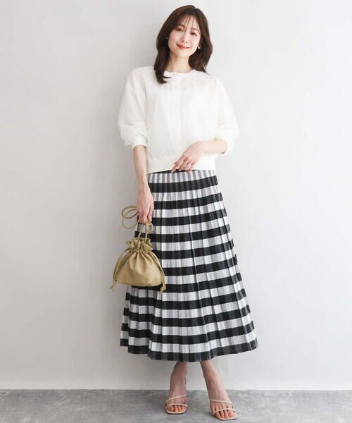 Maison de CINQ / メゾン ドゥ サンク カーディガン・ボレロ | 【小さいサイズ】[洗える]チュールシアーニットカーディガン | 詳細1