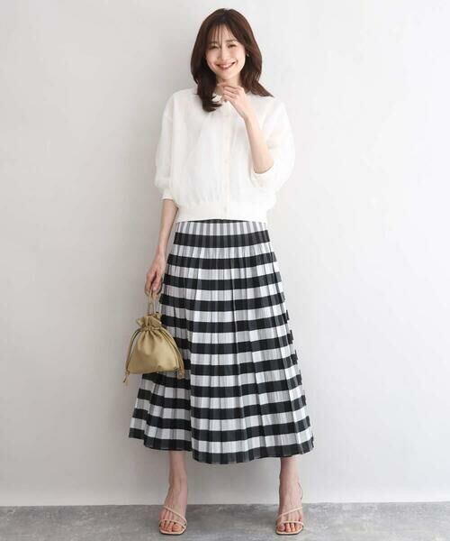 Maison de CINQ / メゾン ドゥ サンク カーディガン・ボレロ | 【小さいサイズ】[洗える]チュールシアーニットカーディガン | 詳細3