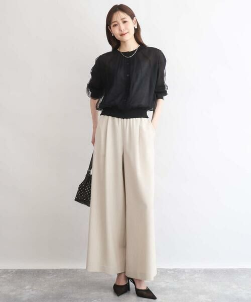 Maison de CINQ / メゾン ドゥ サンク カーディガン・ボレロ | 【小さいサイズ】[洗える]チュールシアーニットカーディガン | 詳細7