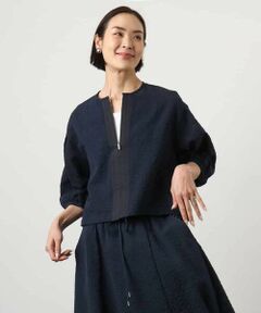 Maison de CINQ / メゾン ドゥ サンク シャツ・ブラウス | [小さいサイズ][セットアップ対応]ワッフルノーカラーブルゾン