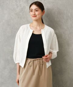 Maison de CINQ / メゾン ドゥ サンク シャツ・ブラウス | [小さいサイズ][セットアップ対応]ワッフルノーカラーブルゾン