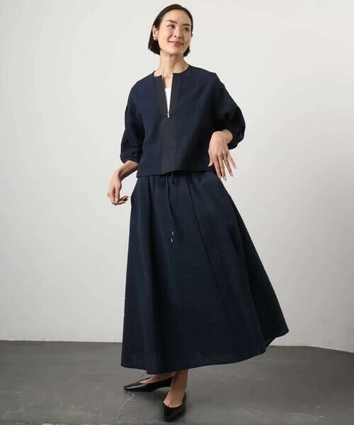 Maison de CINQ / メゾン ドゥ サンク シャツ・ブラウス | [小さいサイズ][セットアップ対応]ワッフルノーカラーブルゾン | 詳細14