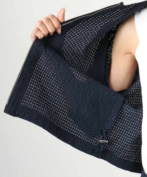 Maison de CINQ / メゾン ドゥ サンク シャツ・ブラウス | [小さいサイズ][セットアップ対応]ワッフルノーカラーブルゾン | 詳細26