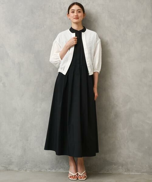 Maison de CINQ / メゾン ドゥ サンク シャツ・ブラウス | [小さいサイズ][セットアップ対応]ワッフルノーカラーブルゾン | 詳細7