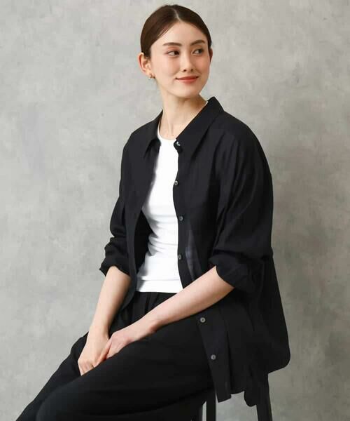 Maison de CINQ / メゾン ドゥ サンク シャツ・ブラウス | [小さいサイズ]シアーツイルオーバーシャツ | 詳細13