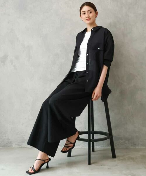 Maison de CINQ / メゾン ドゥ サンク シャツ・ブラウス | [小さいサイズ]シアーツイルオーバーシャツ | 詳細14