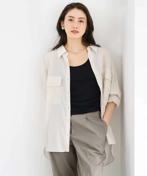 Maison de CINQ / メゾン ドゥ サンク シャツ・ブラウス | [小さいサイズ]シアーツイルオーバーシャツ | 詳細15