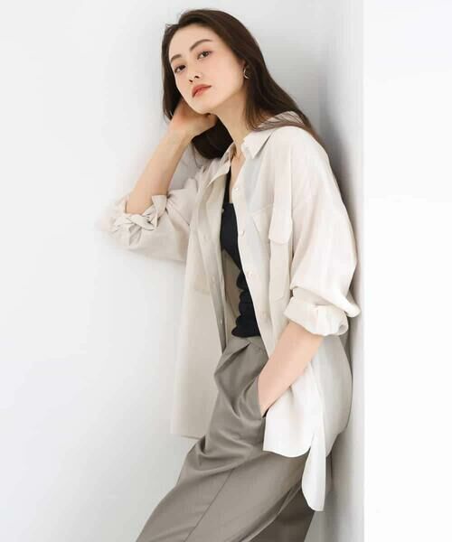 Maison de CINQ / メゾン ドゥ サンク シャツ・ブラウス | [小さいサイズ]シアーツイルオーバーシャツ | 詳細17
