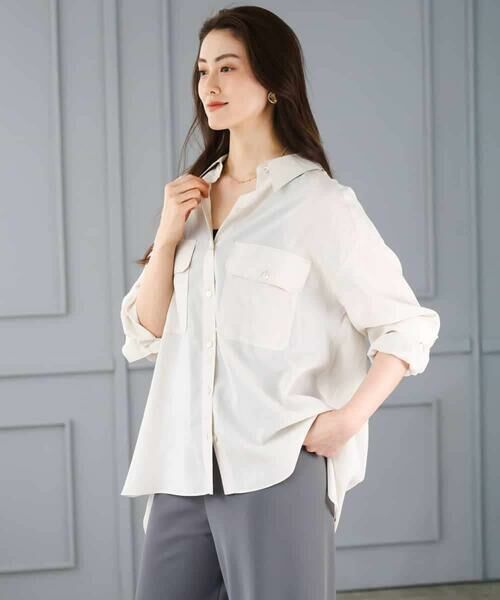 Maison de CINQ / メゾン ドゥ サンク シャツ・ブラウス | [小さいサイズ]シアーツイルオーバーシャツ | 詳細22