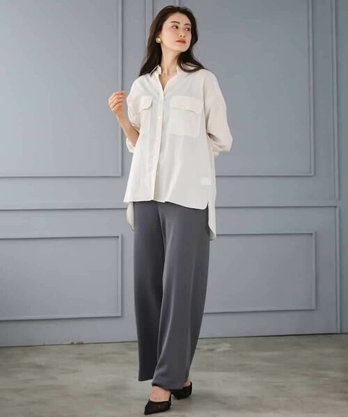 Maison de CINQ / メゾン ドゥ サンク シャツ・ブラウス | [小さいサイズ]シアーツイルオーバーシャツ | 詳細27
