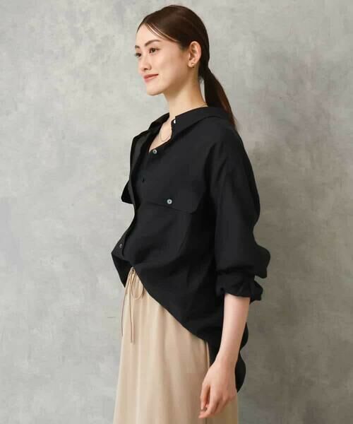 Maison de CINQ / メゾン ドゥ サンク シャツ・ブラウス | [小さいサイズ]シアーツイルオーバーシャツ | 詳細5