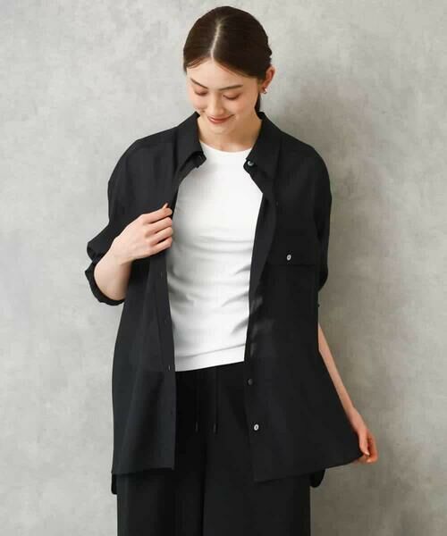Maison de CINQ / メゾン ドゥ サンク シャツ・ブラウス | [小さいサイズ]シアーツイルオーバーシャツ | 詳細6
