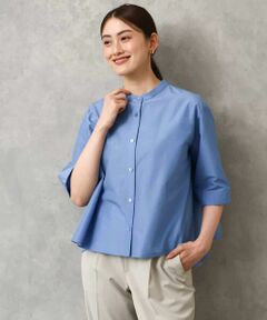 Maison de CINQ / メゾン ドゥ サンク シャツ・ブラウス | [小さいサイズ]バンドカラーテントラインシャツ