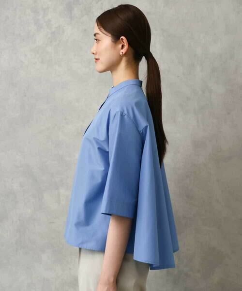 Maison de CINQ / メゾン ドゥ サンク シャツ・ブラウス | [小さいサイズ]バンドカラーテントラインシャツ | 詳細14