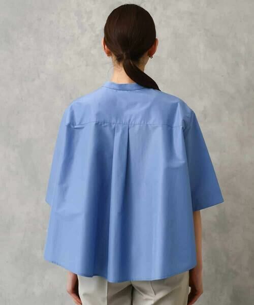 Maison de CINQ / メゾン ドゥ サンク シャツ・ブラウス | [小さいサイズ]バンドカラーテントラインシャツ | 詳細15