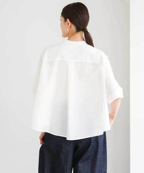 Maison de CINQ / メゾン ドゥ サンク シャツ・ブラウス | [小さいサイズ]バンドカラーテントラインシャツ | 詳細8