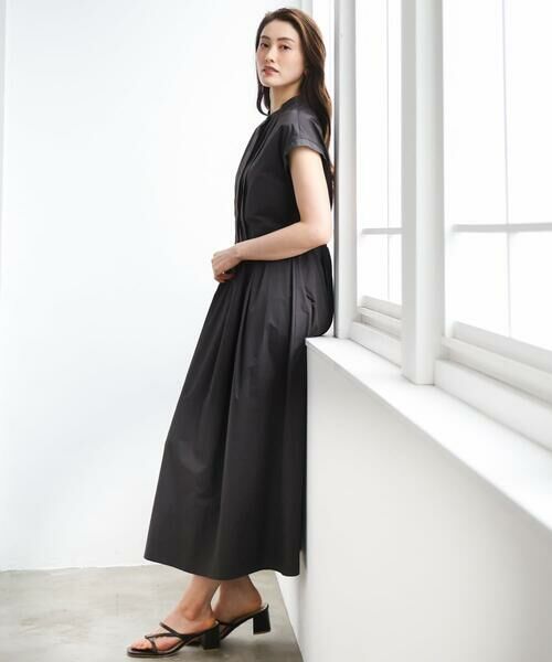 Maison de CINQ / メゾン ドゥ サンク ロング・マキシ丈ワンピース | [小さいサイズ]フレンチスリーブフレアワンピース | 詳細1