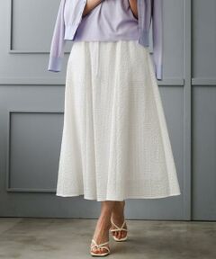 Maison de CINQ / メゾン ドゥ サンク ロング・マキシ丈スカート | [小さいサイズ][セットアップ対応/リラックスボトム]ワッフルギャザースカート