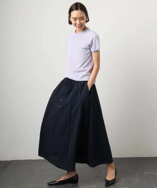 Maison de CINQ / メゾン ドゥ サンク ロング・マキシ丈スカート | [小さいサイズ][セットアップ対応/リラックスボトム]ワッフルギャザースカート | 詳細15