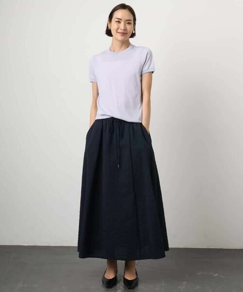 Maison de CINQ / メゾン ドゥ サンク ロング・マキシ丈スカート | [小さいサイズ][セットアップ対応/リラックスボトム]ワッフルギャザースカート | 詳細16