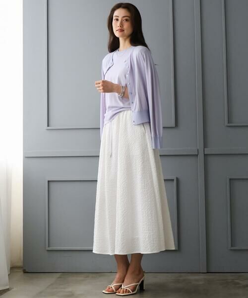 Maison de CINQ / メゾン ドゥ サンク ロング・マキシ丈スカート | [小さいサイズ][セットアップ対応/リラックスボトム]ワッフルギャザースカート | 詳細5