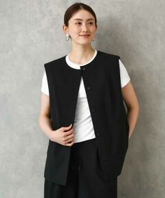 Maison de CINQ / メゾン ドゥ サンク ベスト | [小さいサイズ][セットアップ対応]ノーカラージレ