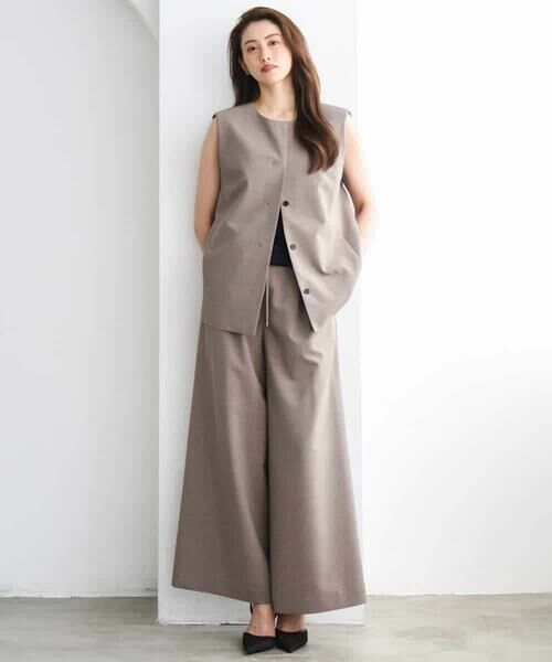 Maison de CINQ / メゾン ドゥ サンク ベスト | [小さいサイズ][セットアップ対応]ノーカラージレ | 詳細11