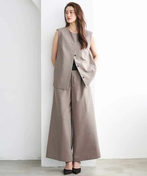 Maison de CINQ / メゾン ドゥ サンク ベスト | [小さいサイズ][セットアップ対応]ノーカラージレ | 詳細12