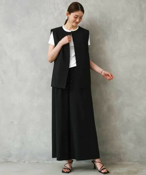 Maison de CINQ / メゾン ドゥ サンク ベスト | [小さいサイズ][セットアップ対応]ノーカラージレ | 詳細5