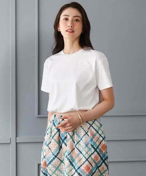 Maison de CINQ / メゾン ドゥ サンク カットソー | [小さいサイズ]ミニマルロゴTシャツ（ホワイト）