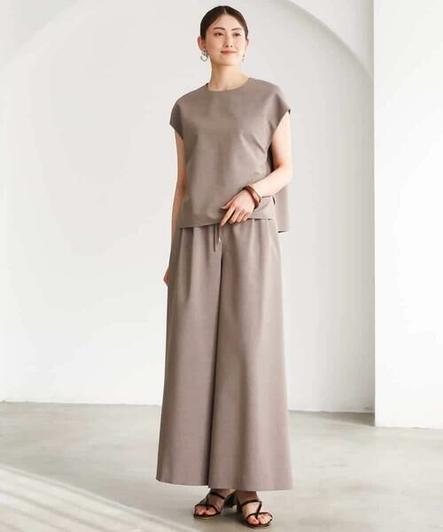 Maison de CINQ / メゾン ドゥ サンク その他パンツ | [小さいサイズ][セットアップ対応/リラックスボトム]ドローストリングワイドパンツ | 詳細23