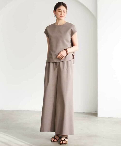 Maison de CINQ / メゾン ドゥ サンク その他パンツ | [小さいサイズ][セットアップ対応/リラックスボトム]ドローストリングワイドパンツ | 詳細25