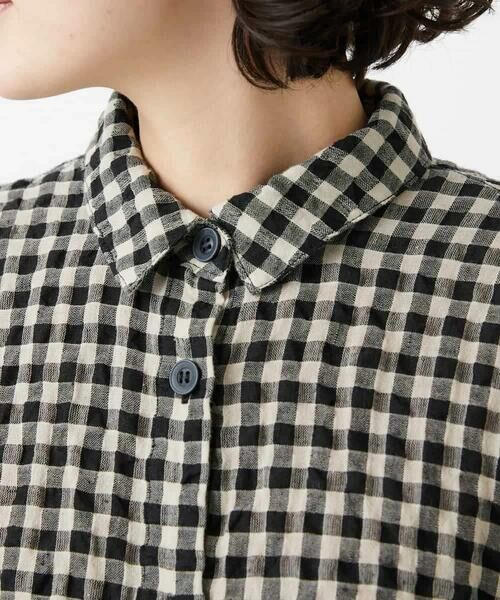 Maison de CINQ / メゾン ドゥ サンク シャツ・ブラウス | [セットアップ対応]リネンコットンギンガムチェックブラウス | 詳細12